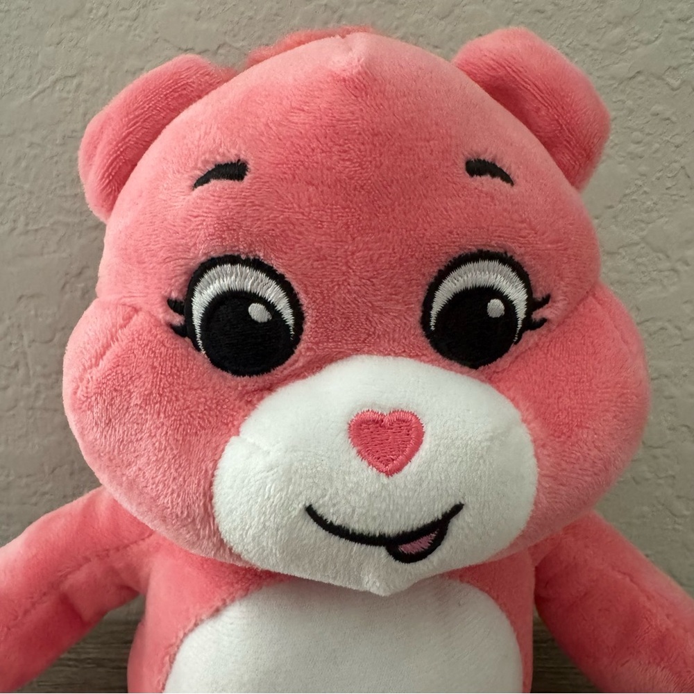 Care Bears Plush Love A Lot Bear 11” Coral Pink Basic Fun - Picture 2 of 6
